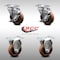 Service Caster 4 Inch SS High Temp Glass Filled Nylon Top Plate Caster Set with 2 Brake 2 Rigid SCC-SS20S414-GFNSHT-TLB-2-R-2 - alternate 1